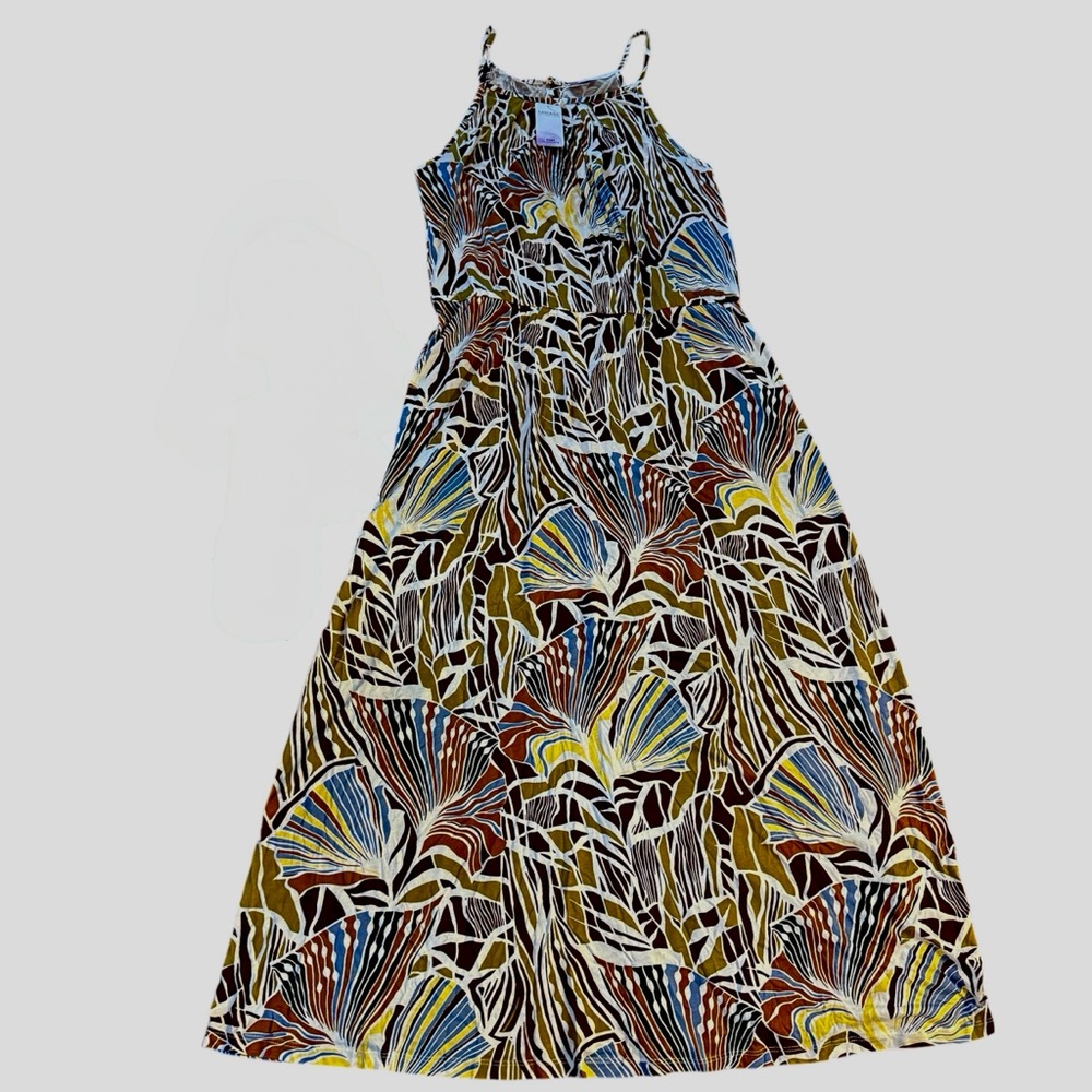 Lascana Maxi‎ Dress US 12 Abstract Print Sleeveless Boho Resort Summer NWT